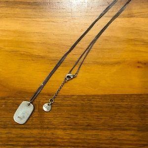 A.P.C. army dog tag style necklace.